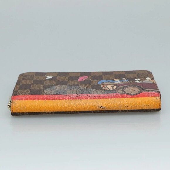 LOUIS VUITTON Damier Ebene Zippy Wallet 2015 Christmas Only N61240 Auth 111236 - Picture 6 of 16